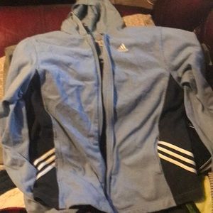 Blue Addidas zip up jacket